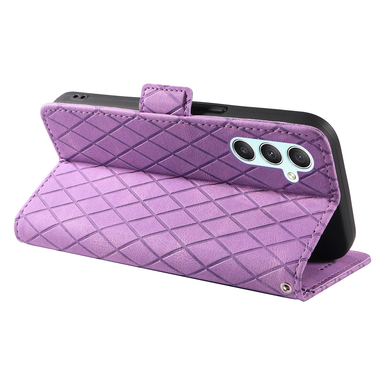 For Samsung Galaxy A34 5G Phone Stand Case Color Splicing Rhombus Imprinted PU Leather Wallet Cover For Samsung Galaxy A34 5G Phone Stand Case Color Splicing Rhombus Imprinted PU Leather Wallet Cover